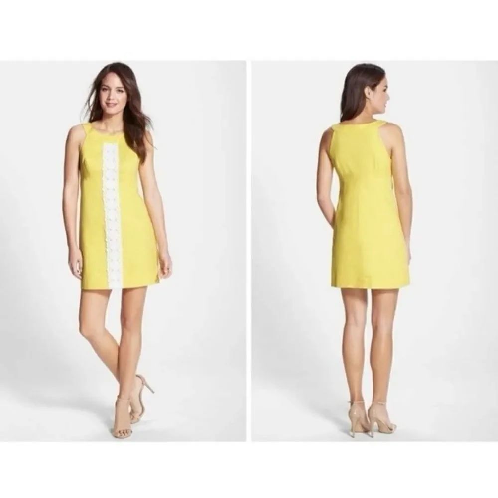 Lilly Pulitzer Jacqueline Shift Dress Sunglow Yellow Size 00